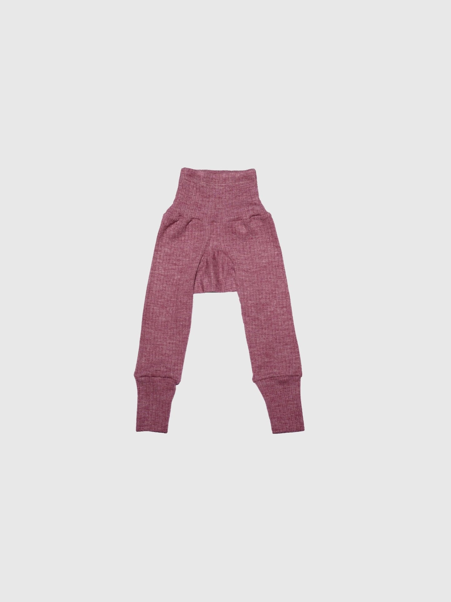 organic cotton, merino wool and silk pants - berry - Lila New York LLC