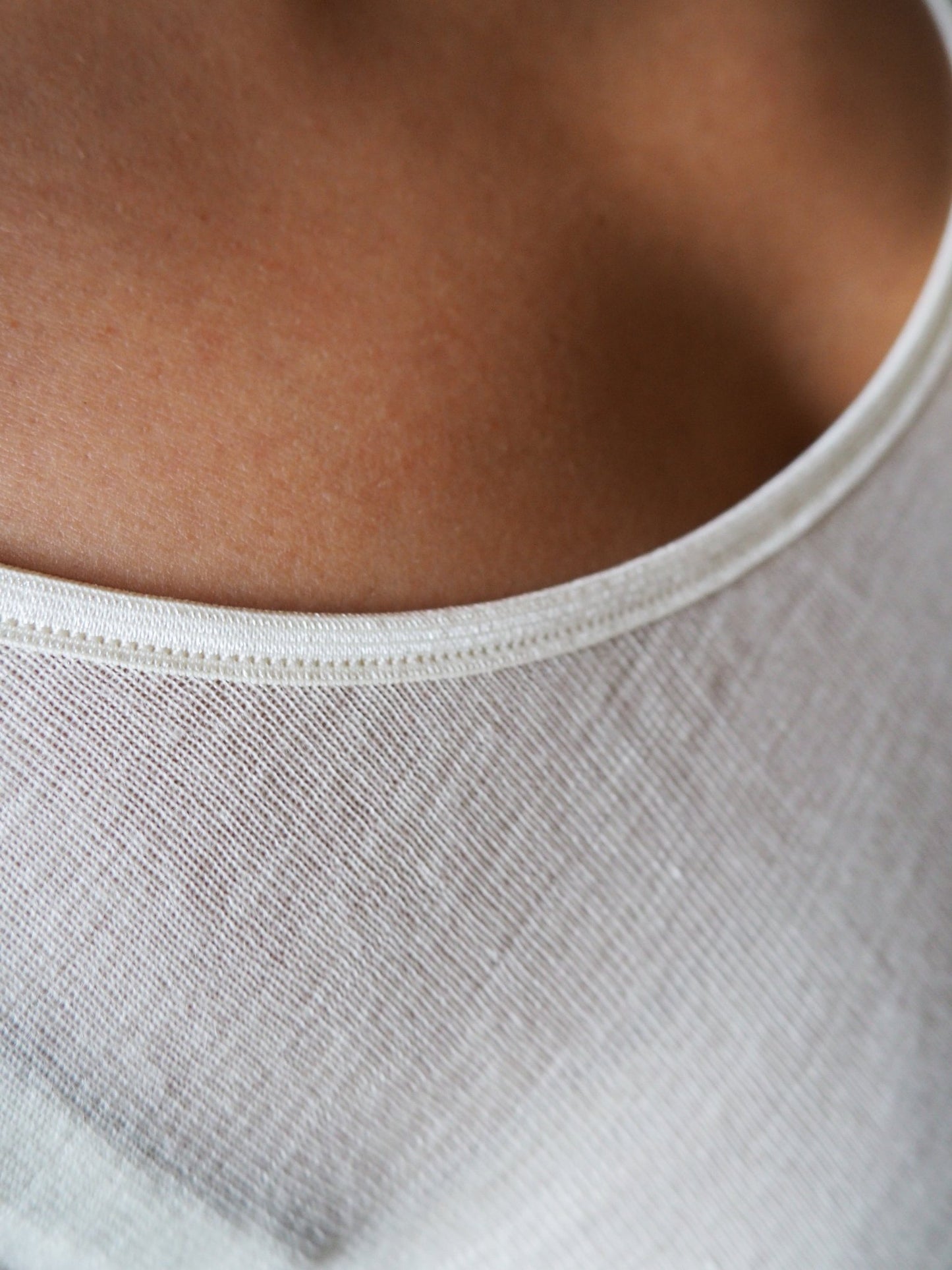 organic merino wool and silk shirt - natural - Lila New York LLC