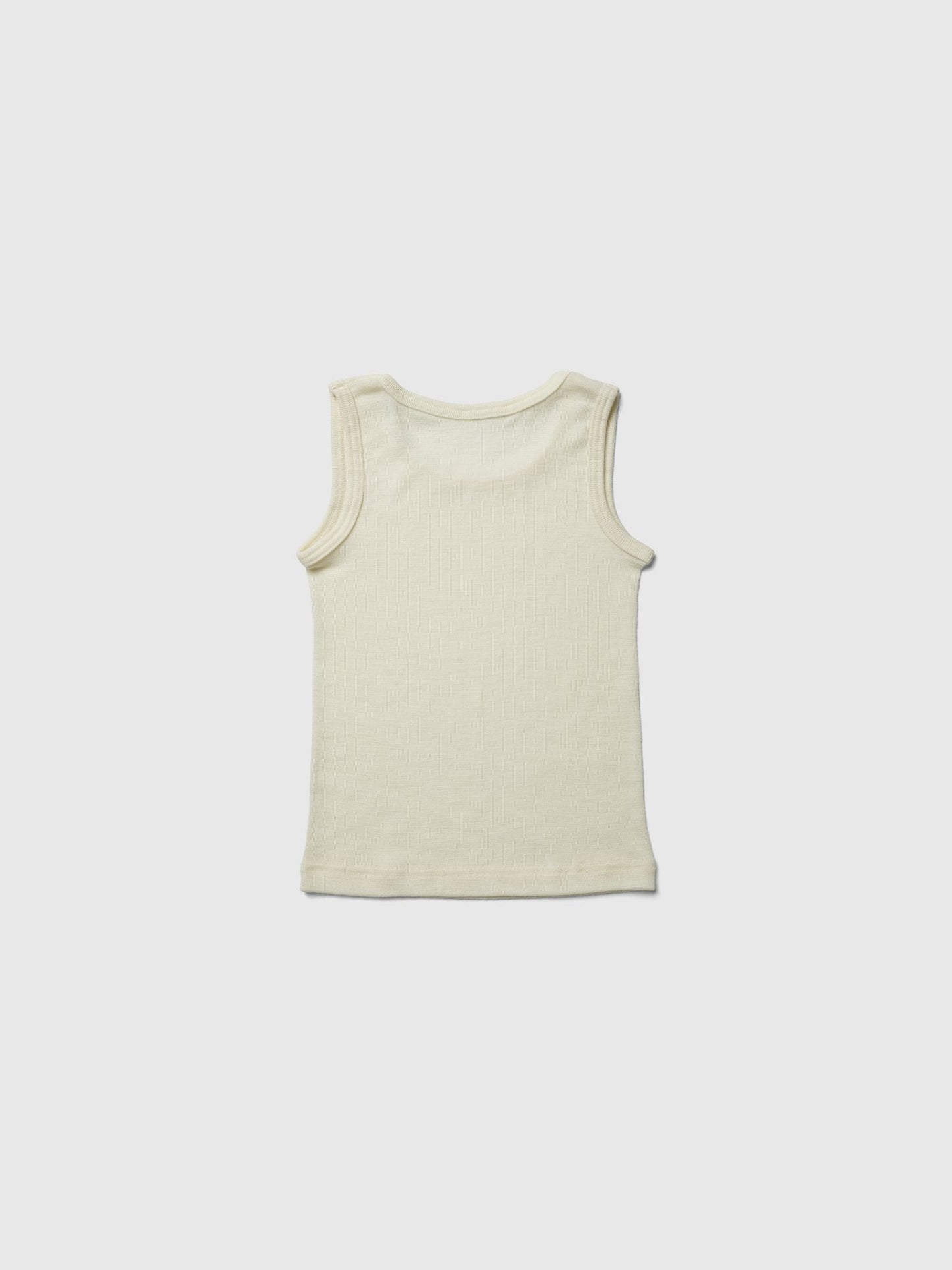 organic merino wool and silk tank - natural - LILA.US