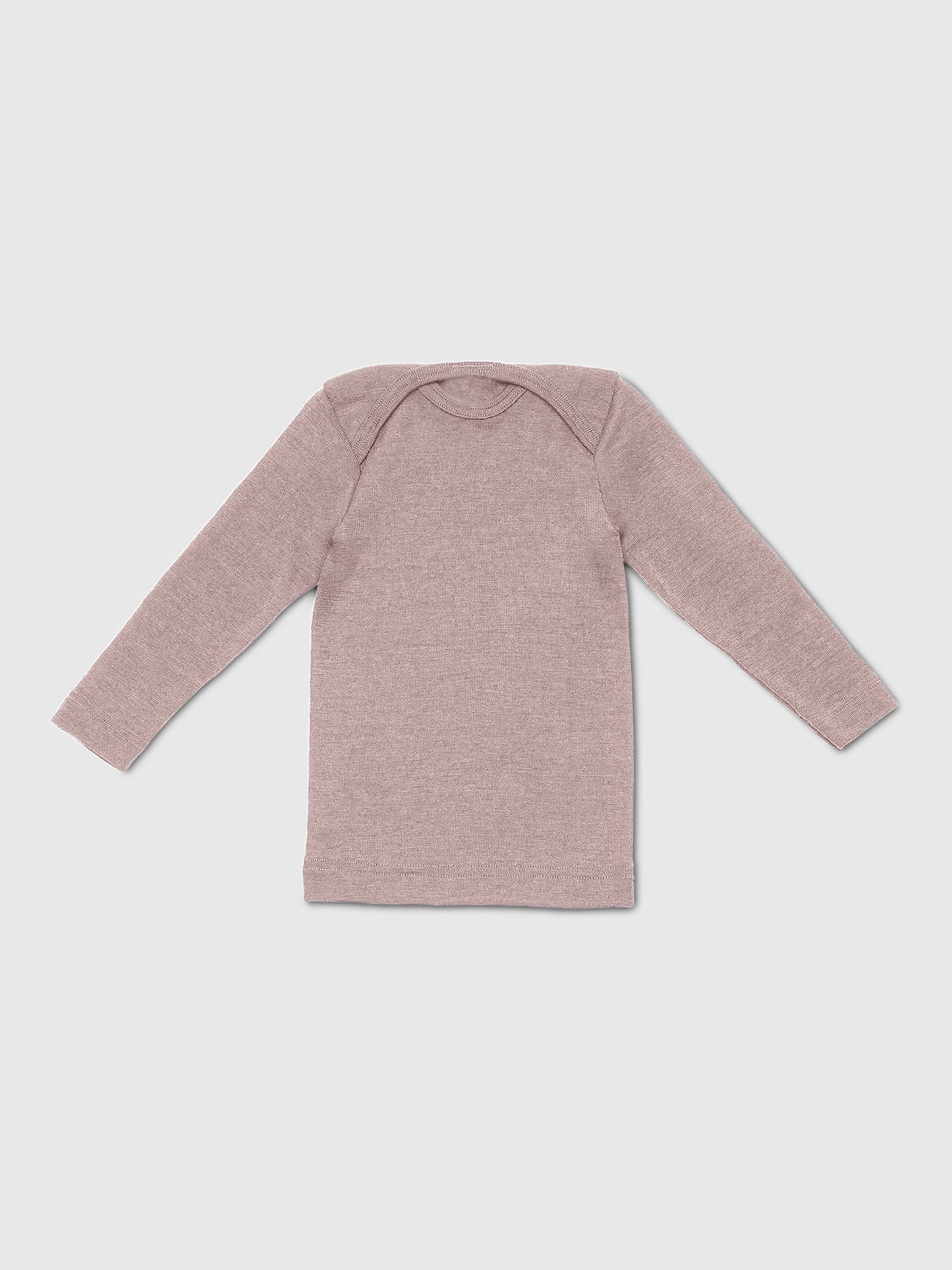 organic merino wool and silk shirt - dusty rose