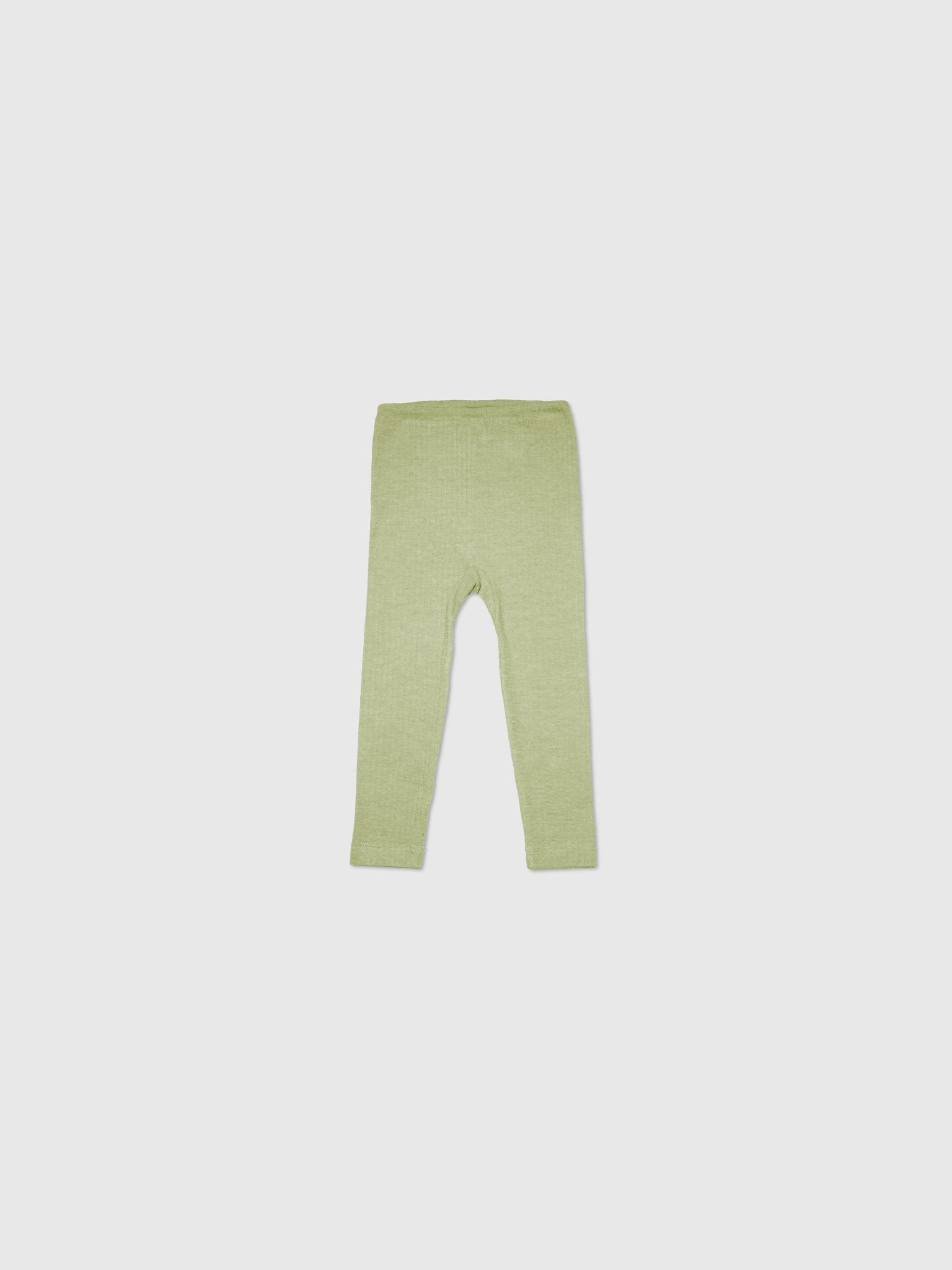 organic cotton, merino wool and silk leggings - green - Lila New York LLC