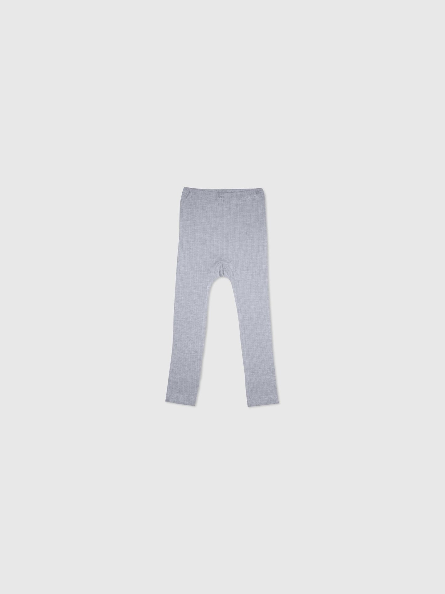 organic cotton, merino wool and silk leggings - grey - Lila New York LLC