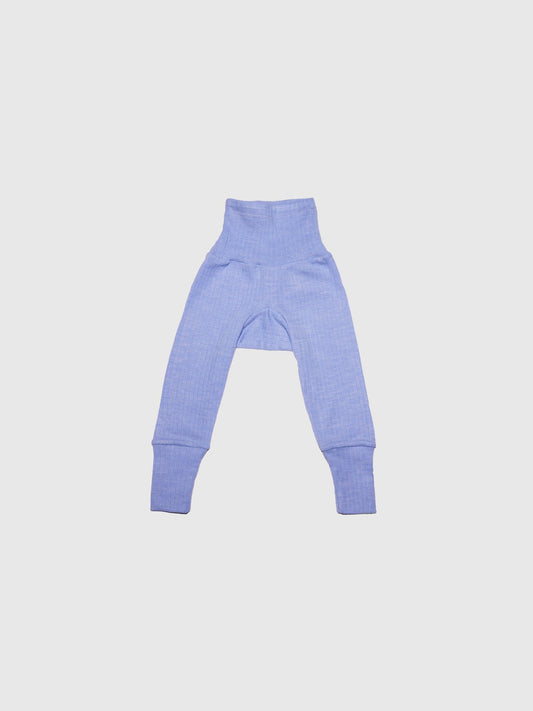 organic cotton, merino wool and silk pants - blue - Lila New York LLC