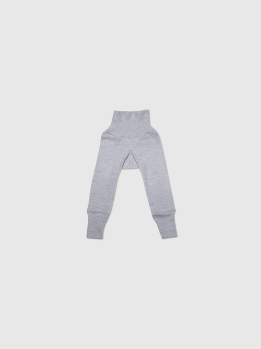 organic cotton, merino wool and silk pants - grey - Lila New York LLC