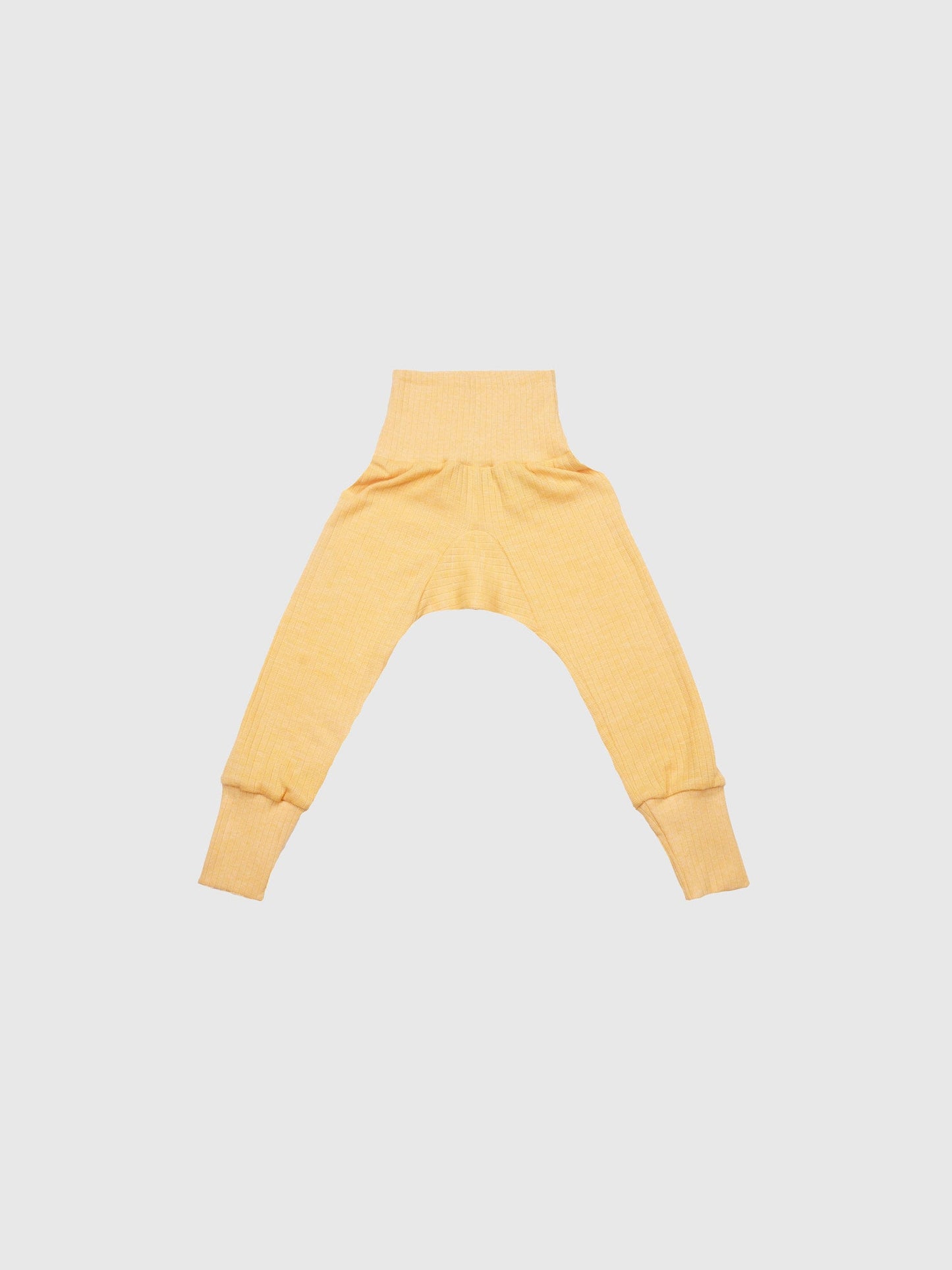 organic cotton, merino wool and silk pants - yellow - Lila New York LLC