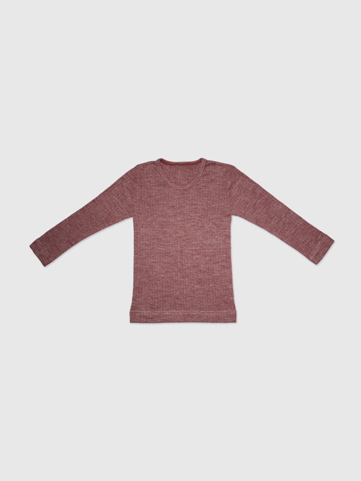 organic cotton, merino wool and silk shirt - berry - Lila New York LLC