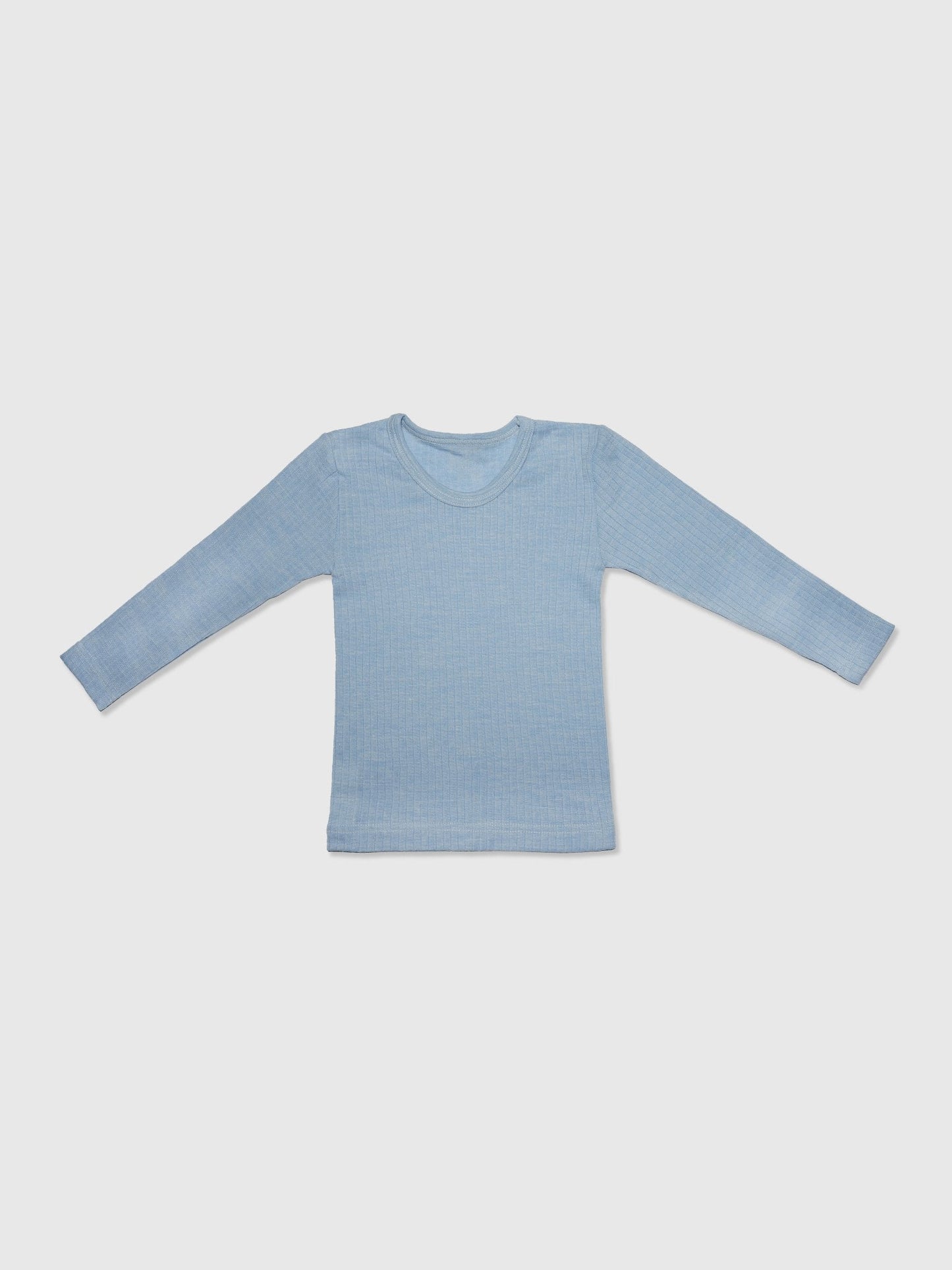 organic cotton, merino wool and silk shirt - blue - Lila New York LLC