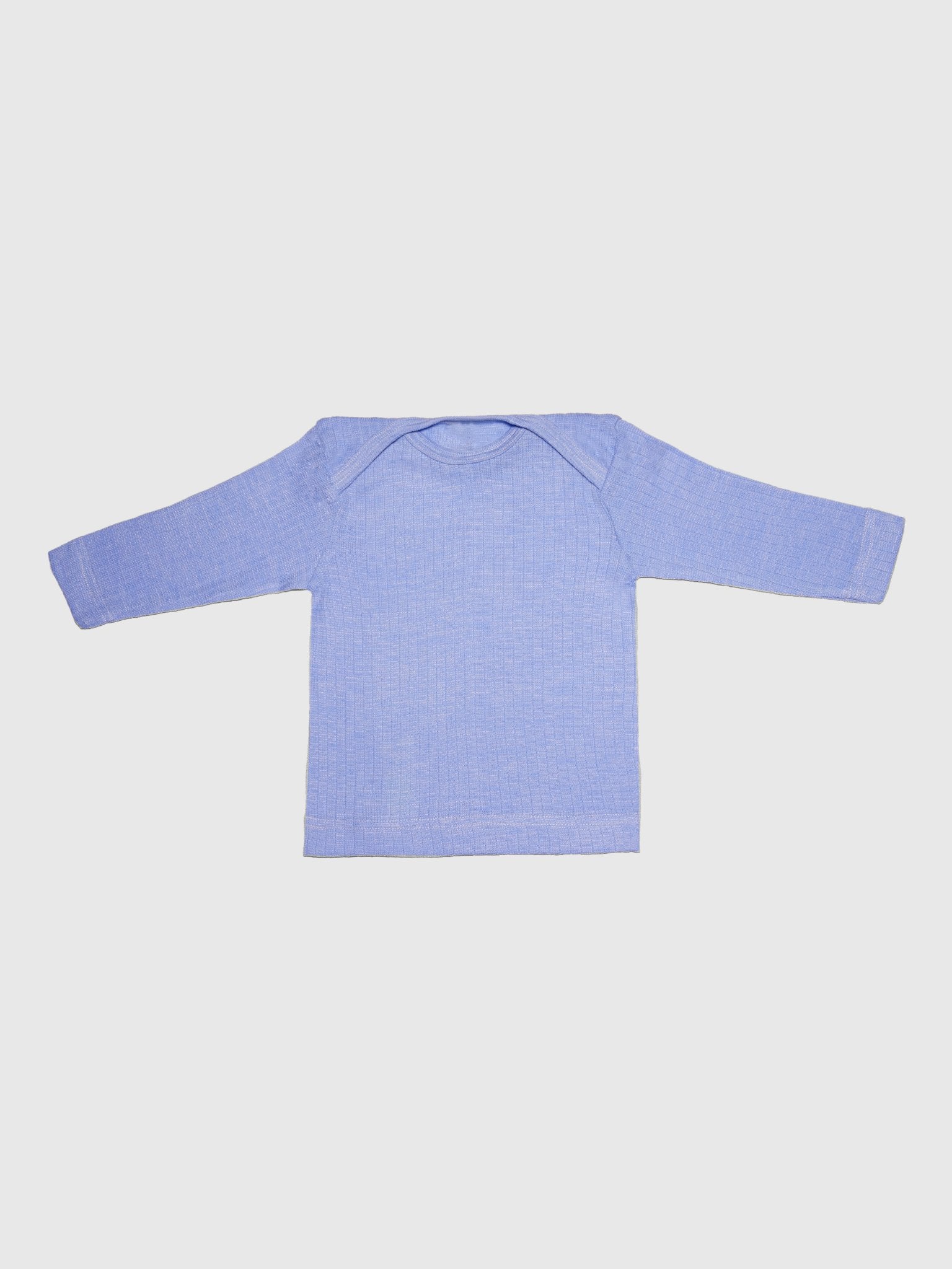 organic cotton, merino wool and silk shirt - blue - Lila New York LLC