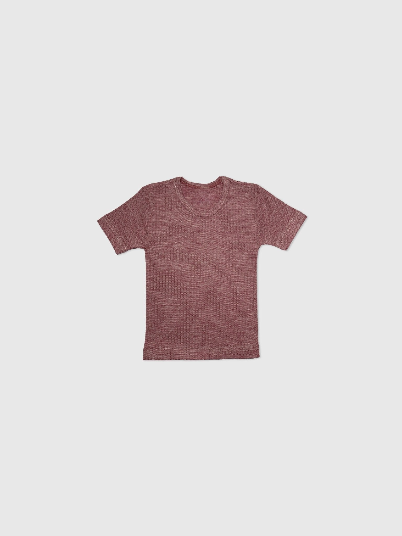 organic cotton, merino wool and silk t-shirt - berry - Lila New York LLC