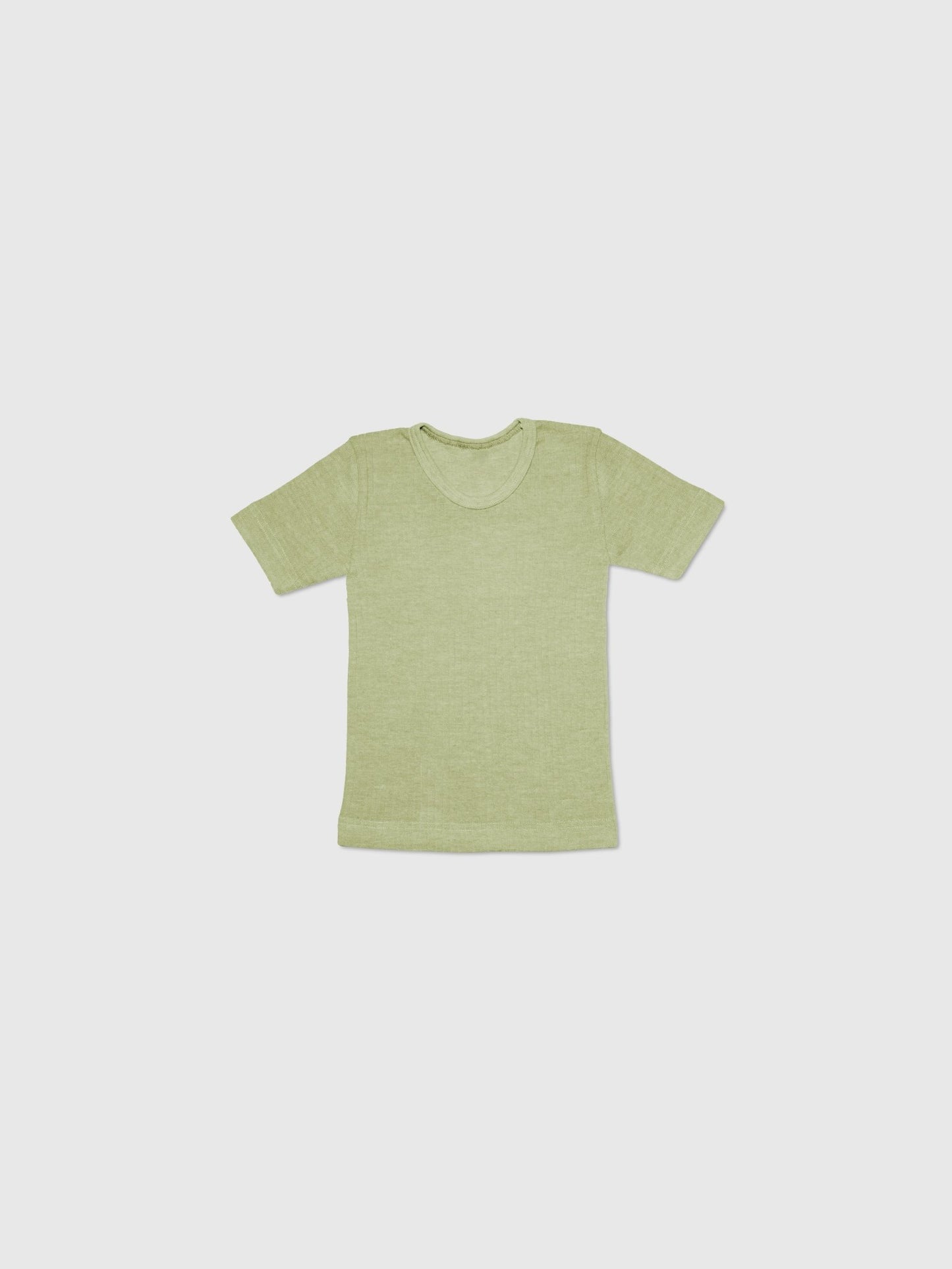 organic cotton, merino wool and silk t-shirt - green - Lila New York LLC