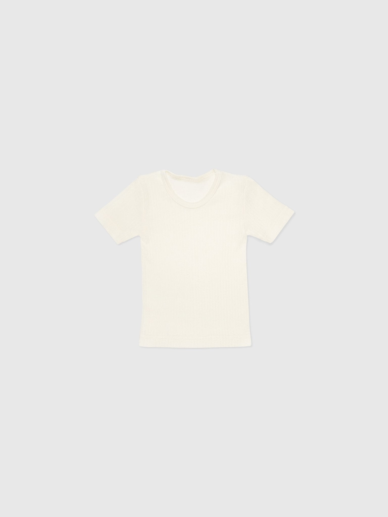 organic cotton, merino wool and silk t-shirt - natural - Lila New York LLC