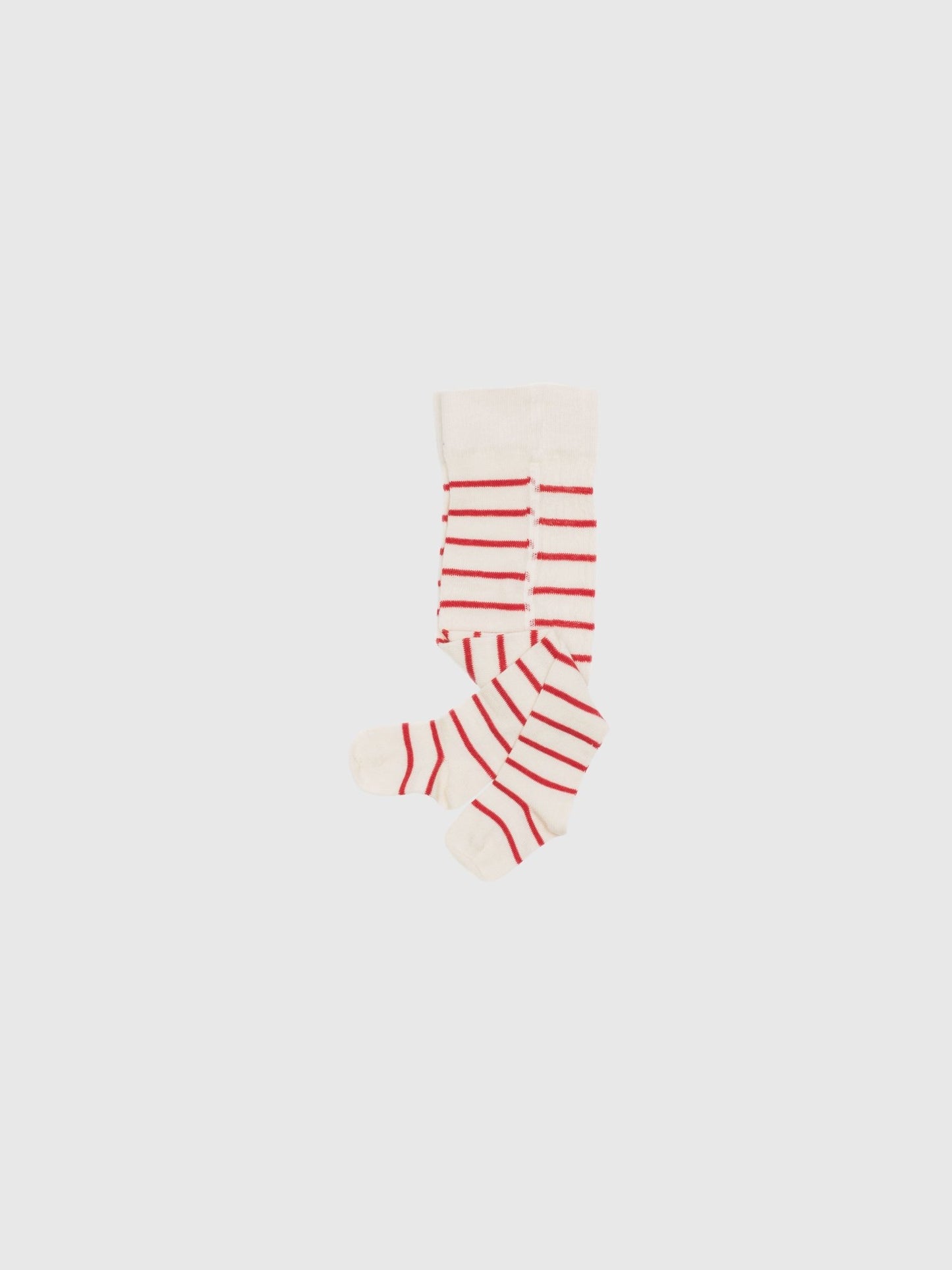 organic merino wool and cotton baby and toddler tights - red/natural stripe  and navy/natural stripe