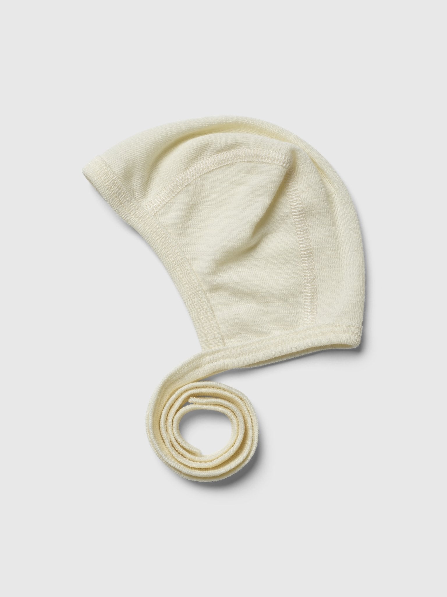 organic merino wool and silk bonnet - natural - LILA.US