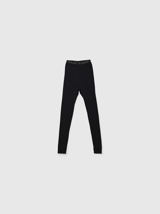 organic merino wool and silk leggings - black - LILA.US