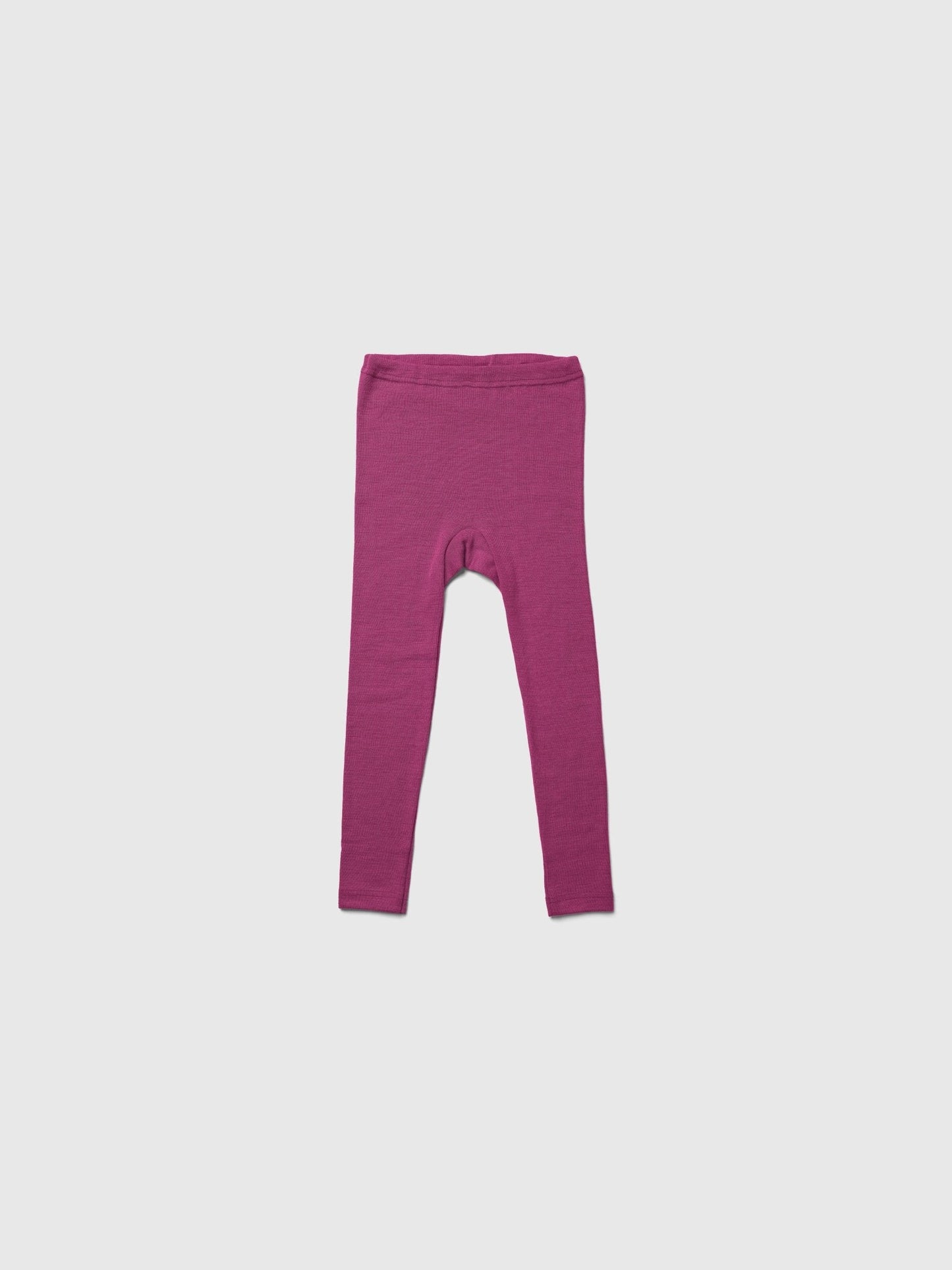 organic merino wool and silk leggings - pink - LILA.US