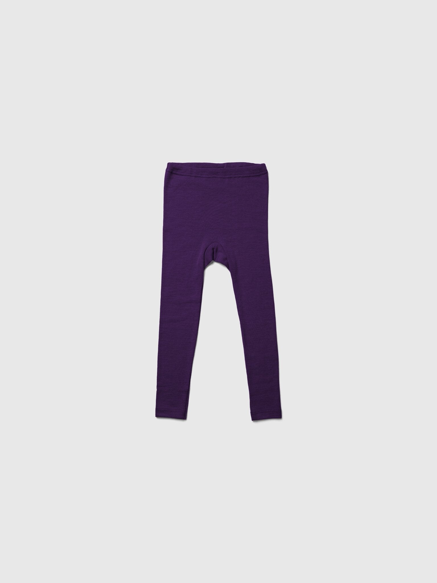 organic merino wool and silk leggings - purple - LILA.US