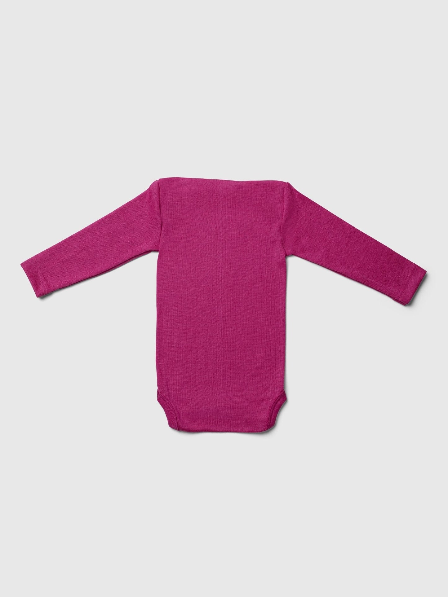 organic merino wool and silk long-sleeved onesie - pink - LILA.US