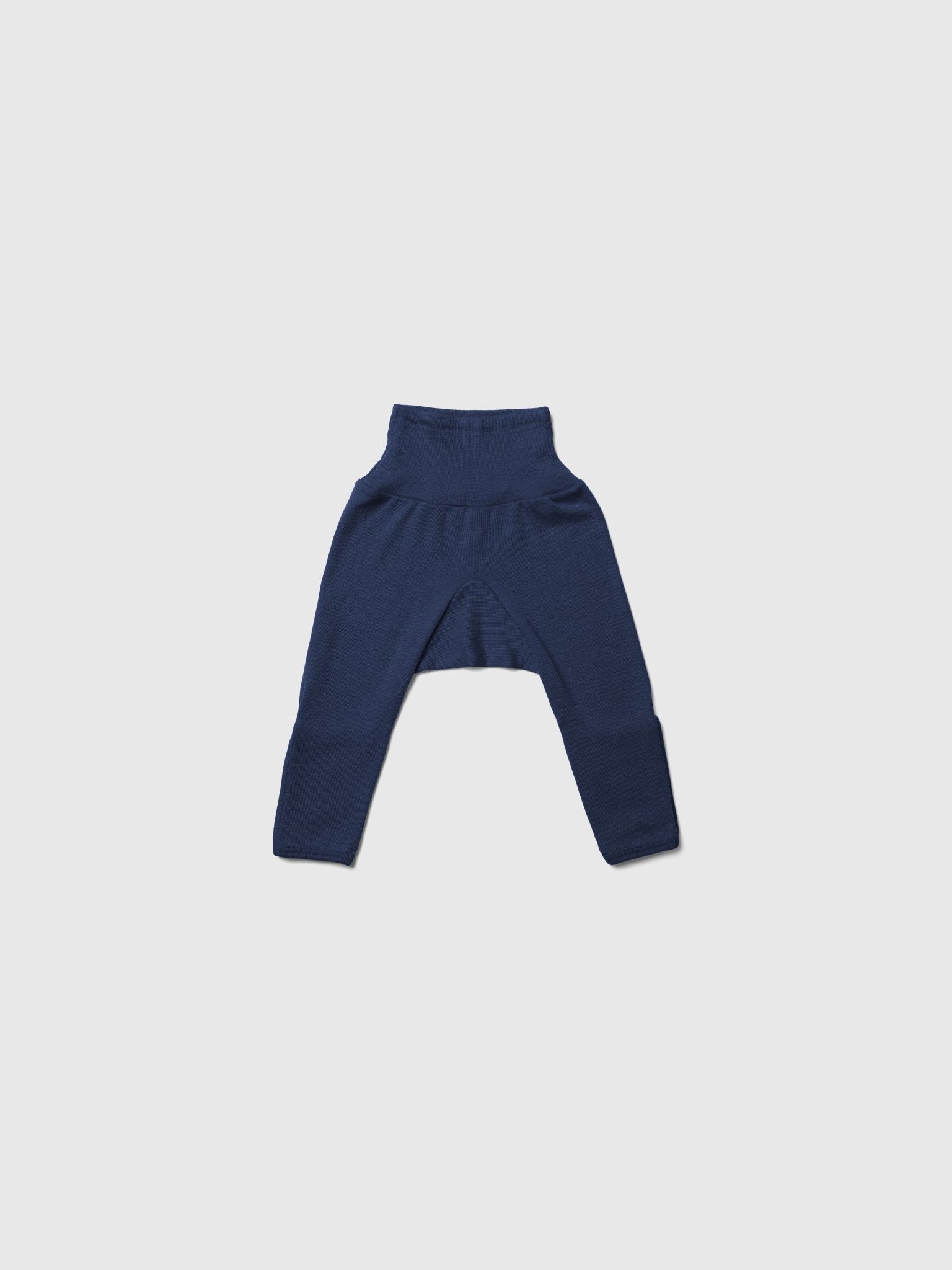 organic merino wool and silk pants - navy - LILA.US