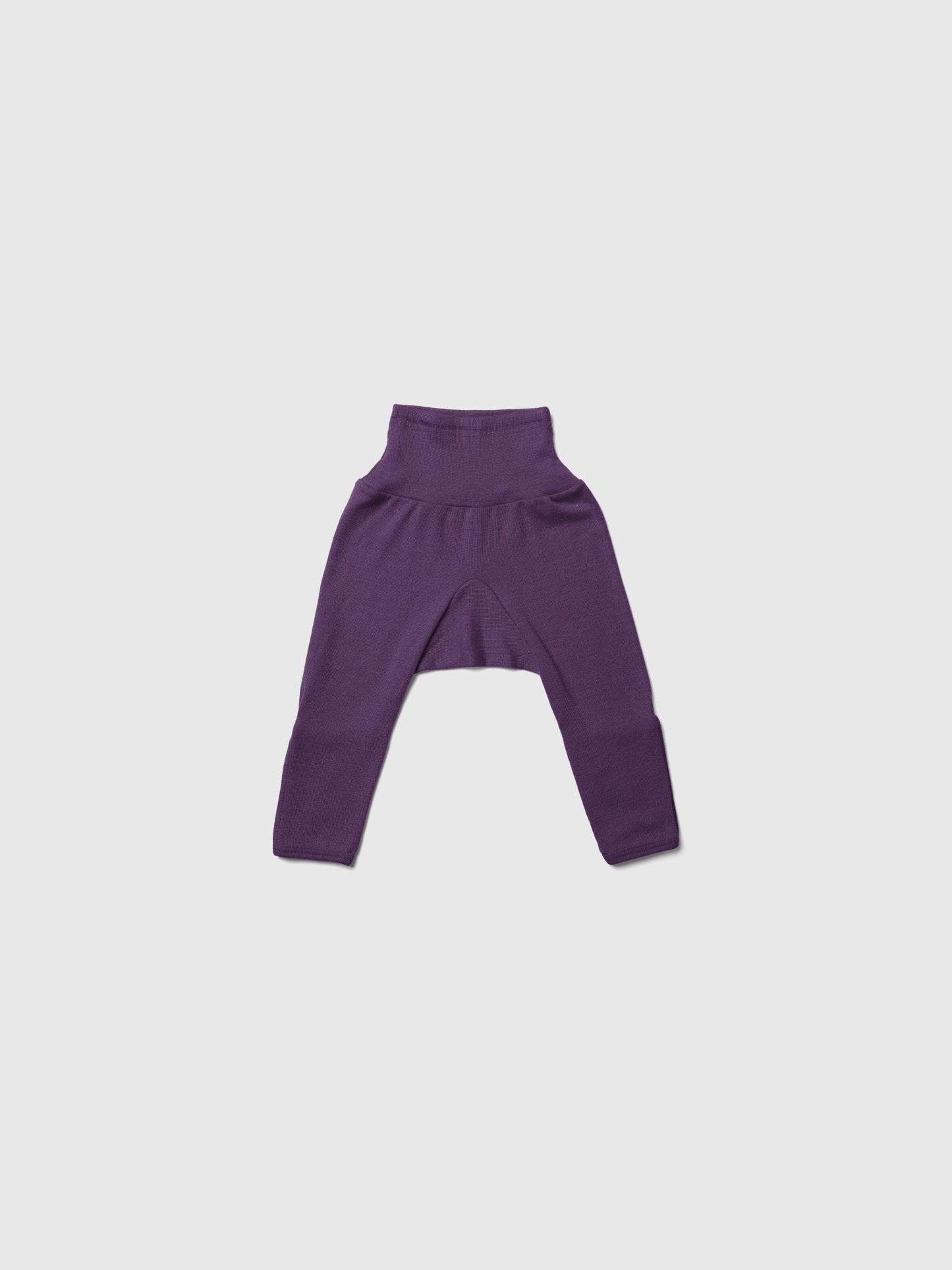 organic merino wool and silk pants - purple - LILA.US