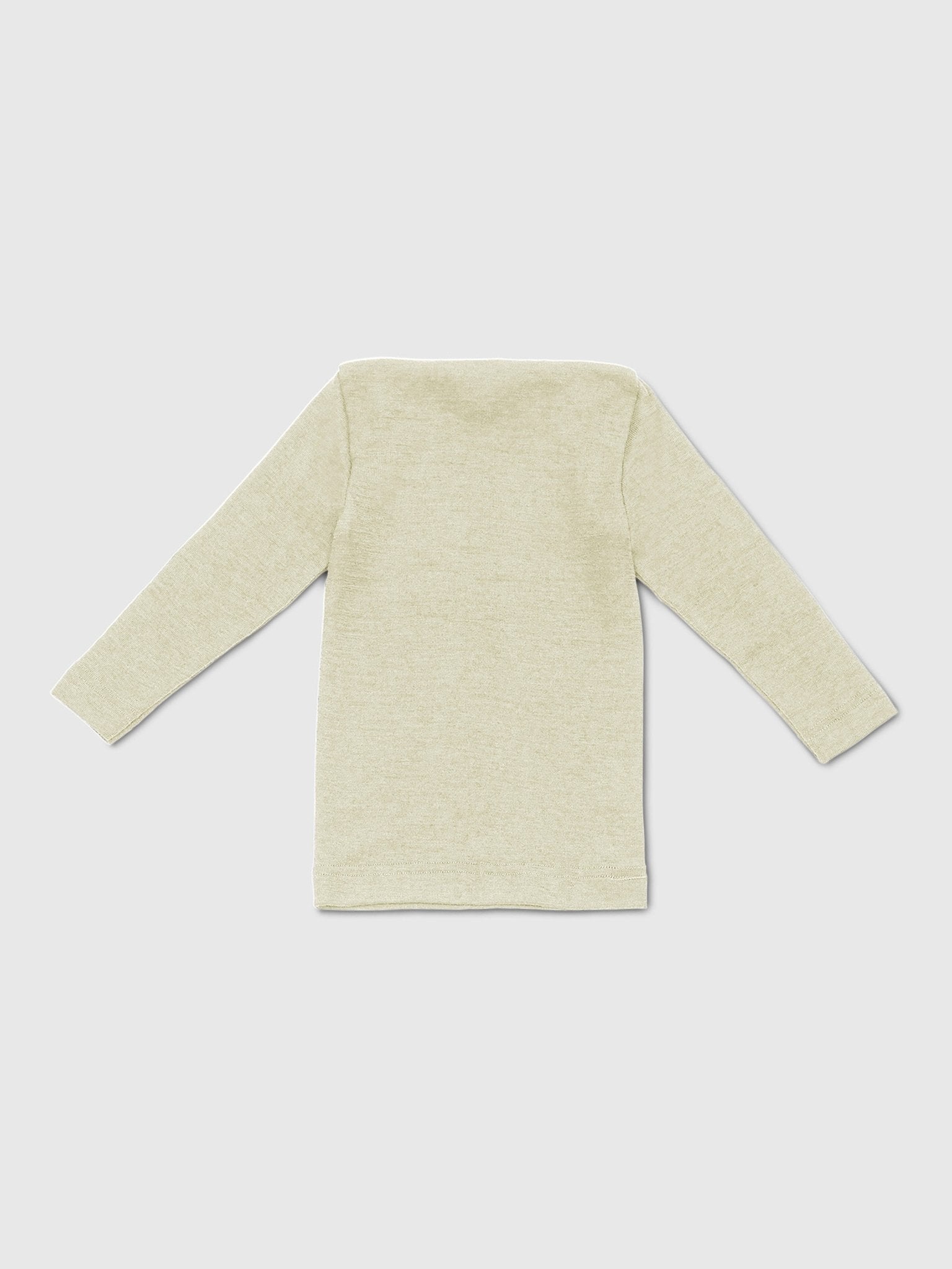 organic merino wool and silk shirt - natural - LILA.US