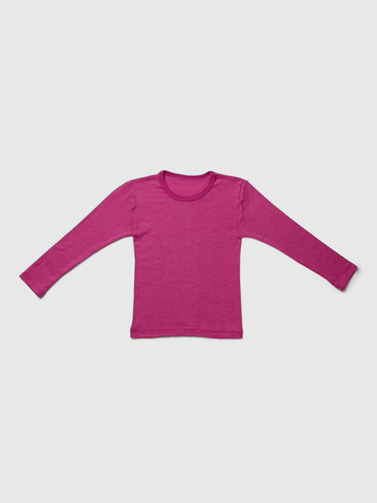 organic merino wool and silk shirt - pink - LILA.US