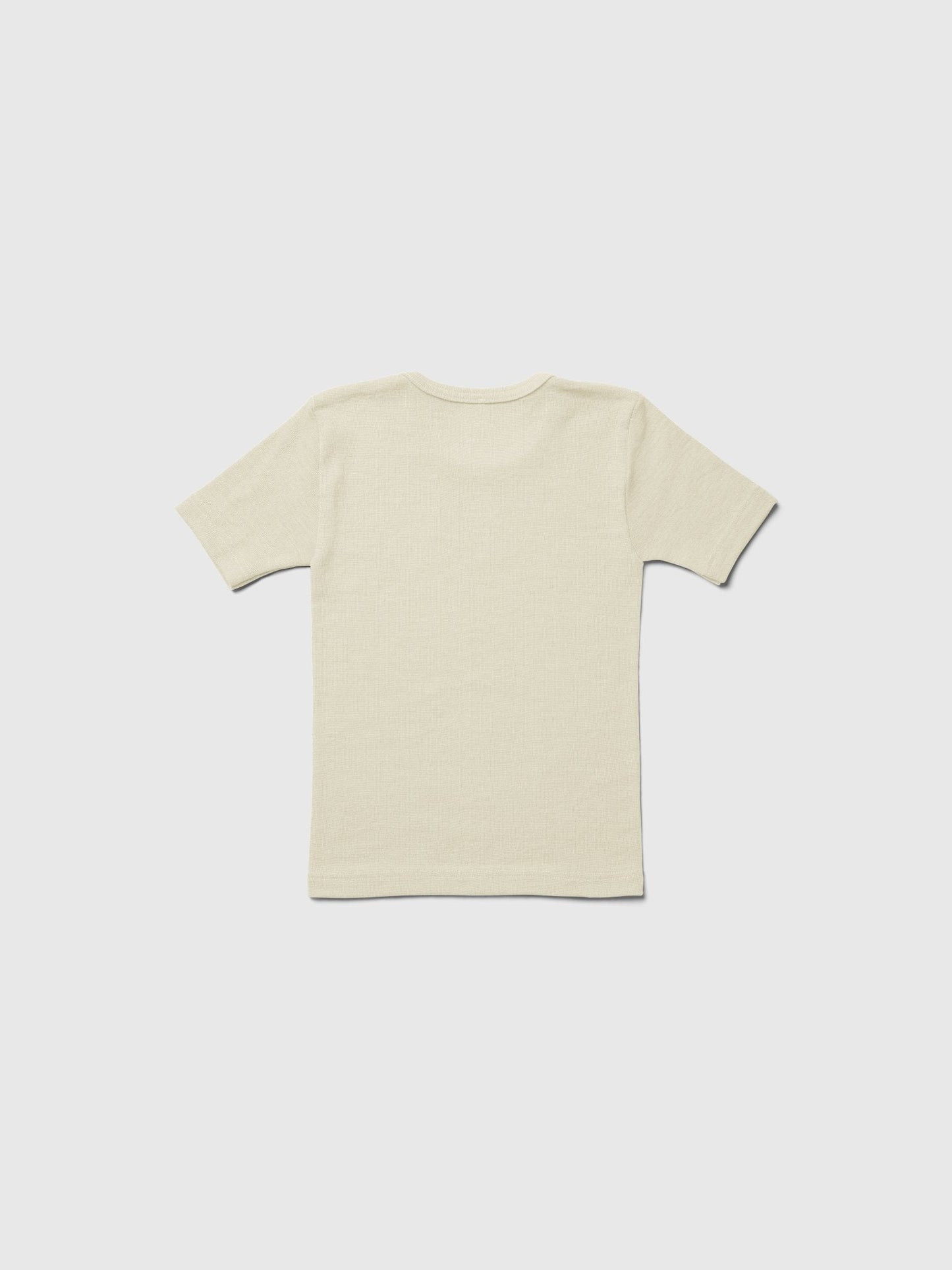 organic merino wool and silk t-shirt - natural - LILA.US