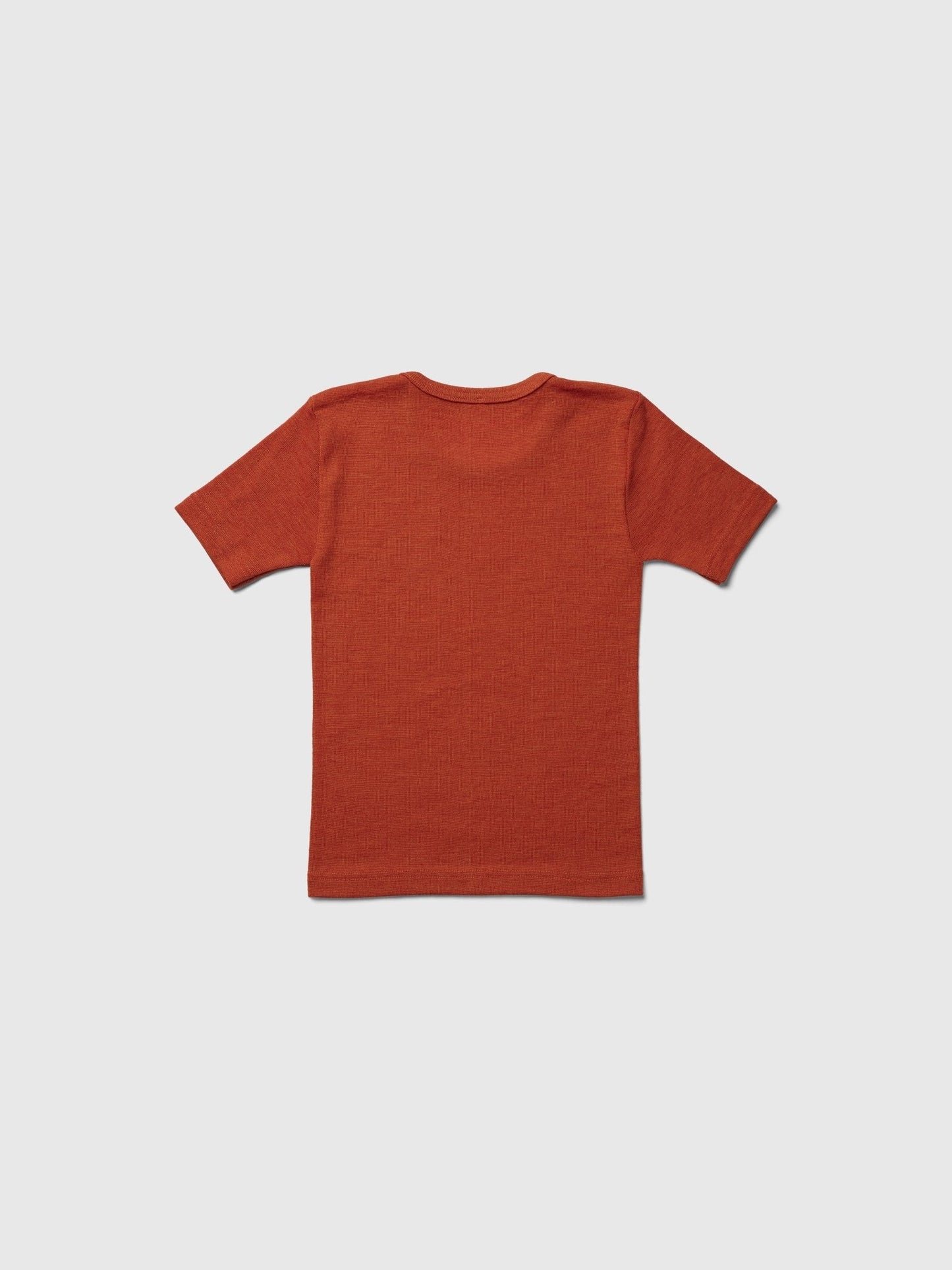 organic merino wool and silk t-shirt -orange - LILA.US
